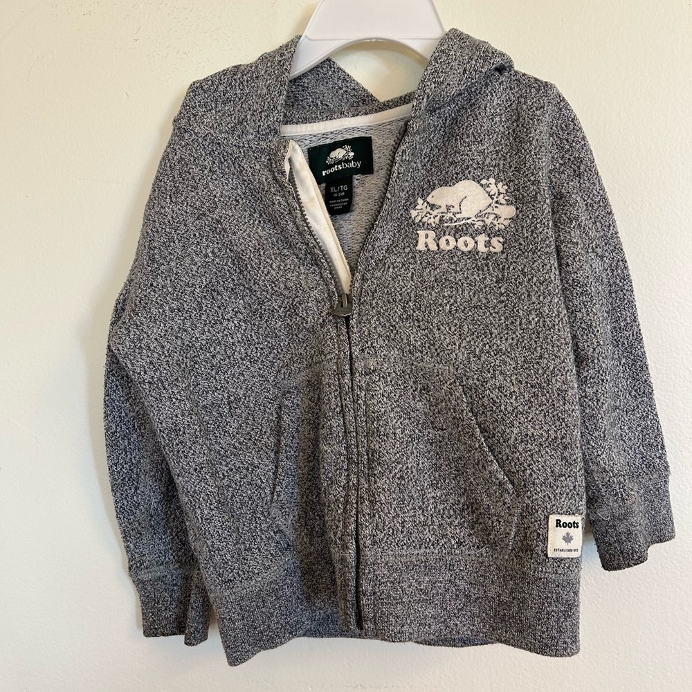Roots Baby 18-24m gray full-zip hoodie